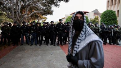 Photo of Nueva protesta en universidad de California enfrenta a policías y estudiantes
