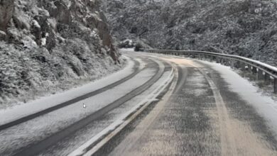 Photo of Con agua de deshielo en la banquina, fue rehabilitada la ruta de Altas Cumbres