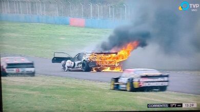 Photo of Drama en el Turismo Carretera: Mazzacane salió de su auto en llamas