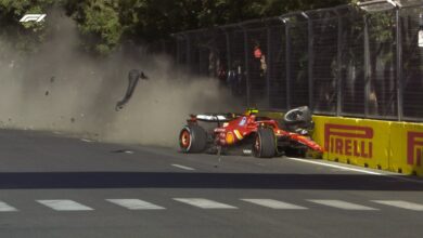 Photo of Así fue el accidente entre Sainz y Checo Pérez que le permitió Colapinto quedar octavo