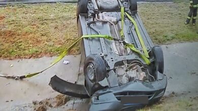 Photo of Vuelco en medio de la lluvia: dio varios tumbos en la Autopista Córdoba-Carlos Paz