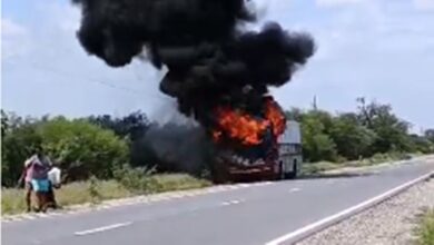 Photo of Un colectivo de ERSA se prendió fuego en la ruta 38