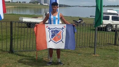 Photo of Ignacio Mamani de la Asociación Cordobesa de Remo Subcampeón Sudamericano
