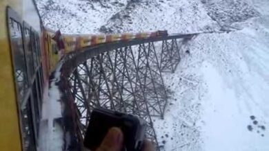 Photo of La presencia de nieve le otorgó una imagen maravillosa al Tren de las Nubes
