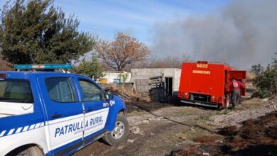 Photo of Bomberos combaten un incendio de pastizales en Córdoba capital