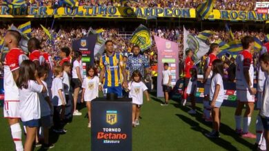 Photo of De espaldas: así fue el pasillo de Estudiantes a Rosario Central tras la polémica por el título