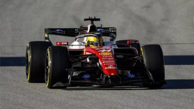 Photo of Hamilton y Ferrari dan el golpe: el británico marcó el mejor tiempo en el cierre de los test de Barcelona
