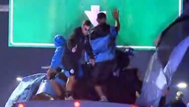 Photo of Susto en la caravana: un jugador de Belgrano se golpeó con un cartel de la Circunvalación